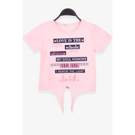 Breeze Somon 9-14 Yaş Yazı Baskılı Kız Çocuk T-shirt