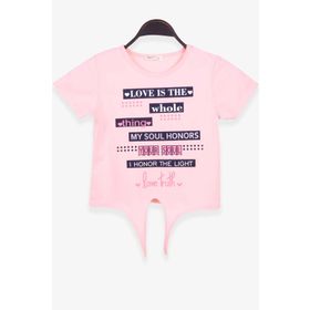Breeze Somon 9-14 Yaş Yazı Baskılı Kız Çocuk T-shirt