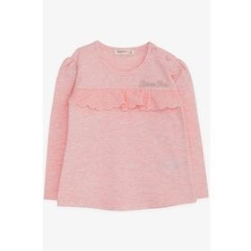 Breeze Somon Melanj 1-4 Yaş Uzun Kollu Güpürlü Kız Çocuk T-shirt