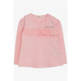 Breeze Somon Melanj 1-4 Yaş Uzun Kollu Güpürlü Kız Çocuk T-shirt