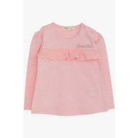 Breeze Somon Melanj 1-4 Yaş Uzun Kollu Güpürlü Kız Çocuk T-shirt