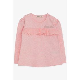 Breeze Somon Melanj 1-4 Yaş Uzun Kollu Güpürlü Kız Çocuk T-shirt