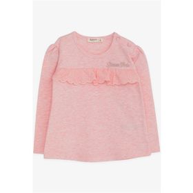 Breeze Somon Melanj 1-4 Yaş Uzun Kollu Güpürlü Kız Çocuk T-shirt