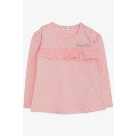 Breeze Somon Melanj 1-4 Yaş Uzun Kollu Güpürlü Kız Çocuk T-shirt