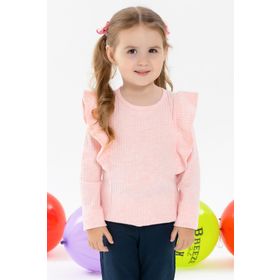 Breeze Somon Melanj 1.5-5 Yaş Omuzu Fırfırlı Kız Çocuk Uzun Kollu Bluz