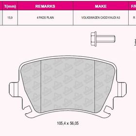 Brembo Passat CC Caddy Golf 5 Golf 6 Jetta A3-A6 Leon Octavia Superb 04 GDB1622 Arka Balata