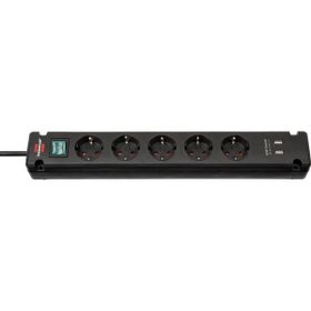 Brennenstuhl ‎1150660315 Siyah 3 mt 5 Soketli Usb Şarj Priz