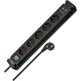 Brennenstuhl ‎1150660315 Siyah 3 mt 5 Soketli Usb Şarj Priz