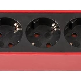 Brennenstuhl 2 X USB Hızlı Şarj Özellikli Kırmızı 4 Soketli Priz