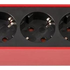 Brennenstuhl 2 X USB Hızlı Şarj Özellikli Kırmızı 4 Soketli Priz