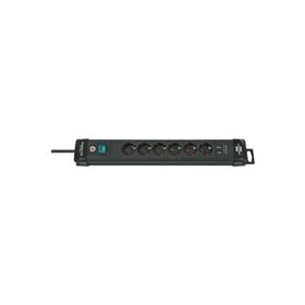 Brennenstuhl 2XUSB 3 m Siyah Şarj İşlevli Akım Korumalı 6'lı Priz