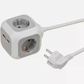 Brennenstuhl Alea Power 1.4 mt Küp 4'lü 2 USB'li 4 Adet Priz