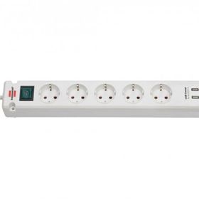 Brennenstuhl Bremounta 2x Usb Şarj 3 mt Beyaz 5 Soketli Priz