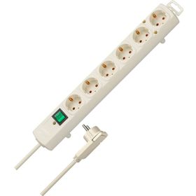 Brennenstuhl Comfort Line Plus Serisi 6 Soketli Düz Stil 2 mt Beyaz Uzatma Priz