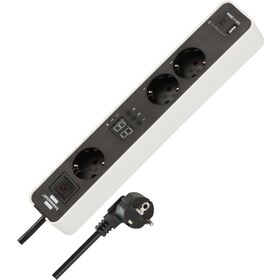 Brennenstuhl Ecolor Serisi 3 Soketli 1.5 mt 3680W USB-A-C Şarjlı 11 Zaman Seçenekli Anahtarlı IP20 Lisanslı Zamanlayıcılı Priz Uzatma Kablosu
