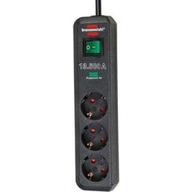 Brennenstuhl Eko Line Siyah 3'lü 13.500 mAh Akım Korumalı Uzatma Priz