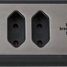 Brennenstuhl Estilo Mutfak ve Ofis Için Çelik Yüzeyli Köşeli 4 Soketli 2 USB 2 mt Uzatma Kablo