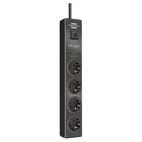 Brennenstuhl Hugo Serisi 4 Soketli 2 m 19.500 mAh Akım Korumalı Siyah Uzatma Prizi