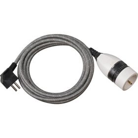Brennenstuhl Light Serisi Aydınlatmalı Açma/kapama Çevirme Anahtalı Örgü 3 Metre Uzatma Priz