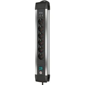 Brennenstuhl Premium Alu-line Serisi 6 Soketli 2 USB 3 m Uzatma Priz