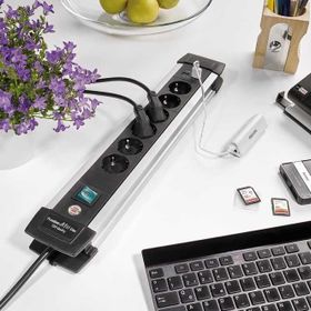 Brennenstuhl Premium Alu-line Serisi 6 Soketli 2 USB 3 m Uzatma Priz