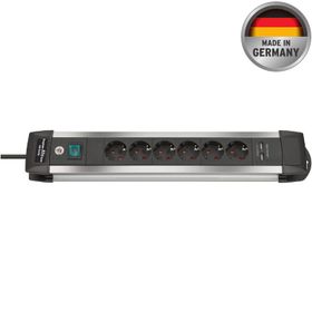Brennenstuhl Premium Alu Line Serisi 6 Soketli 2 x USB 3 m Siyah Gri Priz Uzatma Kablosu