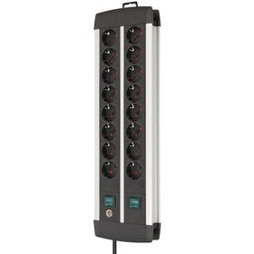 Brennenstuhl Premium Alu-line Serisi 8 + 8 16 Soketli 3 m Uzatma Prizi