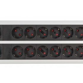 Brennenstuhl Premium Alu-line Serisi 8 + 8 16 Soketli 3 m Uzatma Prizi