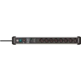 Brennenstuhl Premium Protect Line Serisi 8 Soketli 3 mt 60.000 MAH Akım Korumalı Siyah Gri Uzatma Kablosu