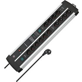 Brennenstuhl Premium Protect Line Serisi USB Şarj Fonksiyonlu 14 Soketli 120.000 MAH Akım Korumalı Priz Uzatma Kablosu
