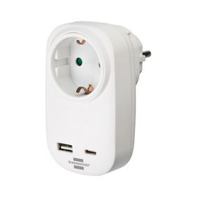 Brennenstuhl Premium Serisi Tek Soketli 1 Type-C 1 USB 18W Hızlı Şarj Özellikli Şarj Korumalı Priz