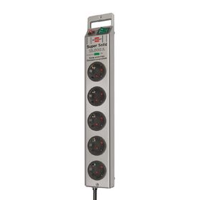 Brennenstuhl Super Solid Serisi 5 Soketli 2.5 m 13.500 mAh Gümüş Akım Korumalı Priz