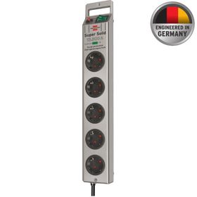 Brennenstuhl Super Solid Serisi 5 Soketli 2.5 m 13.500 mAh Gümüş Akım Korumalı Priz