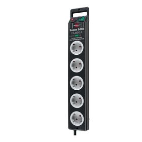 Brennenstuhl Super Solid Serisi 5 Soketli 2.5 m 13.500 mAh Siyah Akım Korumalı Priz