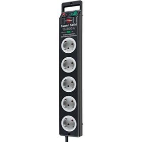 Brennenstuhl Super Solid Serisi 5 Soketli 2.5 m 13.500 mAh Siyah Akım Korumalı Priz