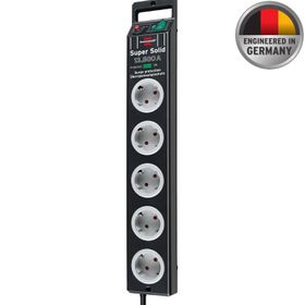 Brennenstuhl Super Solid Serisi 5 Soketli 2.5 m 13.500 mAh Siyah Akım Korumalı Priz