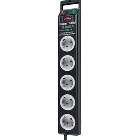 Brennenstuhl Super Solid Serisi 5 Soketli 2.5 m 13.500 mAh Siyah Akım Korumalı Priz