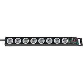 Brennenstuhl Super Solid Serisi 8 Soketli 2.5 m 13.500 mAh Siyah Akım Korumalı Priz