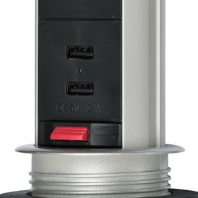 Brennenstuhl Tower Power Serisi 2 USB 2.0 2100 mAh Hızlı Şarj Özellikli 3 Soketli 2 m Fonksiyonel Masaüstü Priz