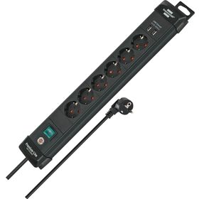 Brennenstuhl USB Şarj İşlevli Premium 6 Soketli 3 mt Siyah Priz