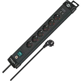 Brennenstuhl USB Şarj İşlevli Premium 6 Soketli 3 mt Siyah Priz