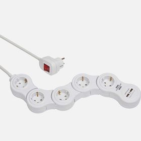 Brennenstuhl Vario Power 1.4 mt 5+2'li Usb Uzatma Kablosu