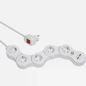 Brennenstuhl Vario Power 1.4 mt 5+2'li Usb Uzatma Kablosu