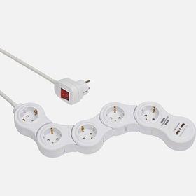 Brennenstuhl Vario Power 1.4 mt 5+2'li Usb Uzatma Kablosu
