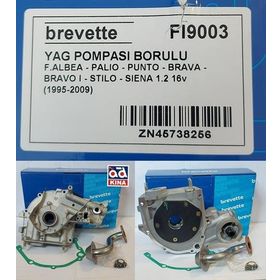 Brevette FI9003 Fiat Albea Palio Punto Brava Bravo I Stilo Siena 1.2 16V Borulu Yağ Pompası