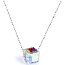 Brezza Lusso Gümüş Swarovski Taşlı Bayan Küp Gümüş Kolye