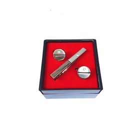 Brianze KD-89 Gümüş Renk Kol Düğmesi ve Kravat İğnesi Set