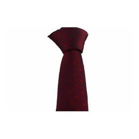 Brianze SKP-10 Bordo Nokta ve Kare Desenli Slim Kravat