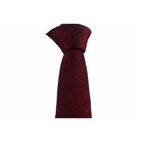 Brianze SKP-10 Bordo Nokta ve Kare Desenli Slim Kravat