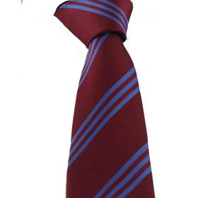 Brianze TS-2 Bordo Mavi Çizgili Kravat